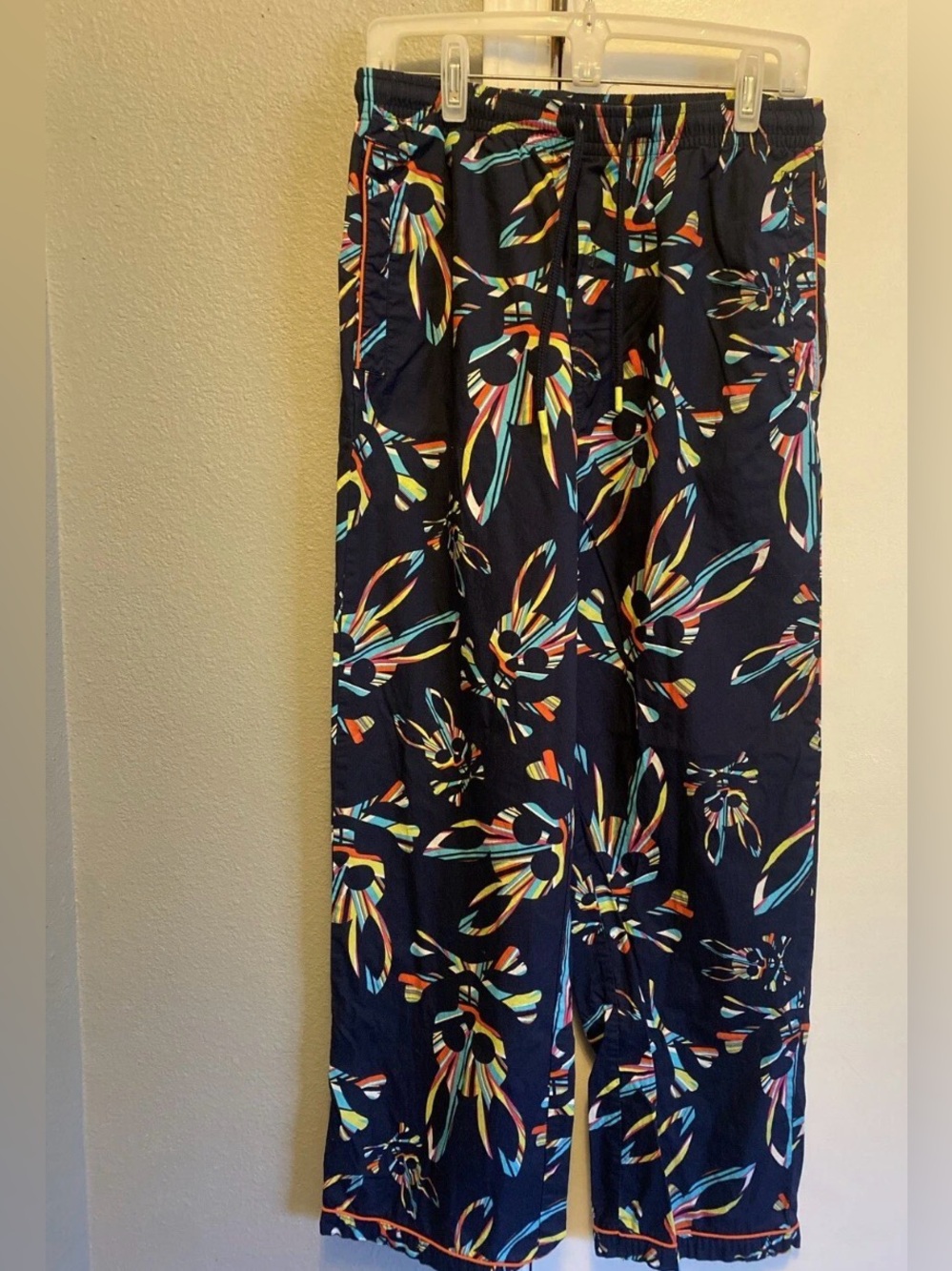 Psycho Bunny Pajama Pants 100% Cotton Medium Lounge Sleep BIG Logo Navy Blue